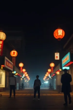 婚礼现场一角，全画面对近乎灰白，仅远处一点暖光