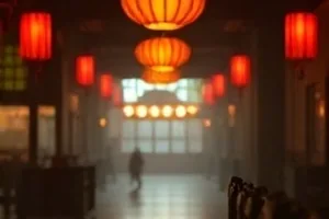 始终闭合的厚重窗帘，边缘透出一线极弱的光