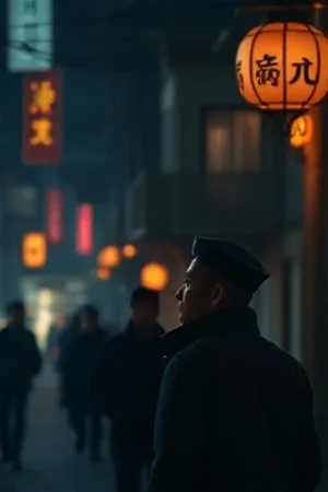 傍晚码头，船只缓慢靠岸，水面反光低饱和